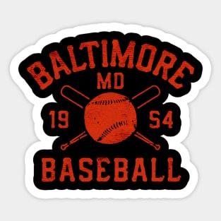 1954 baltimore baseball Sticker